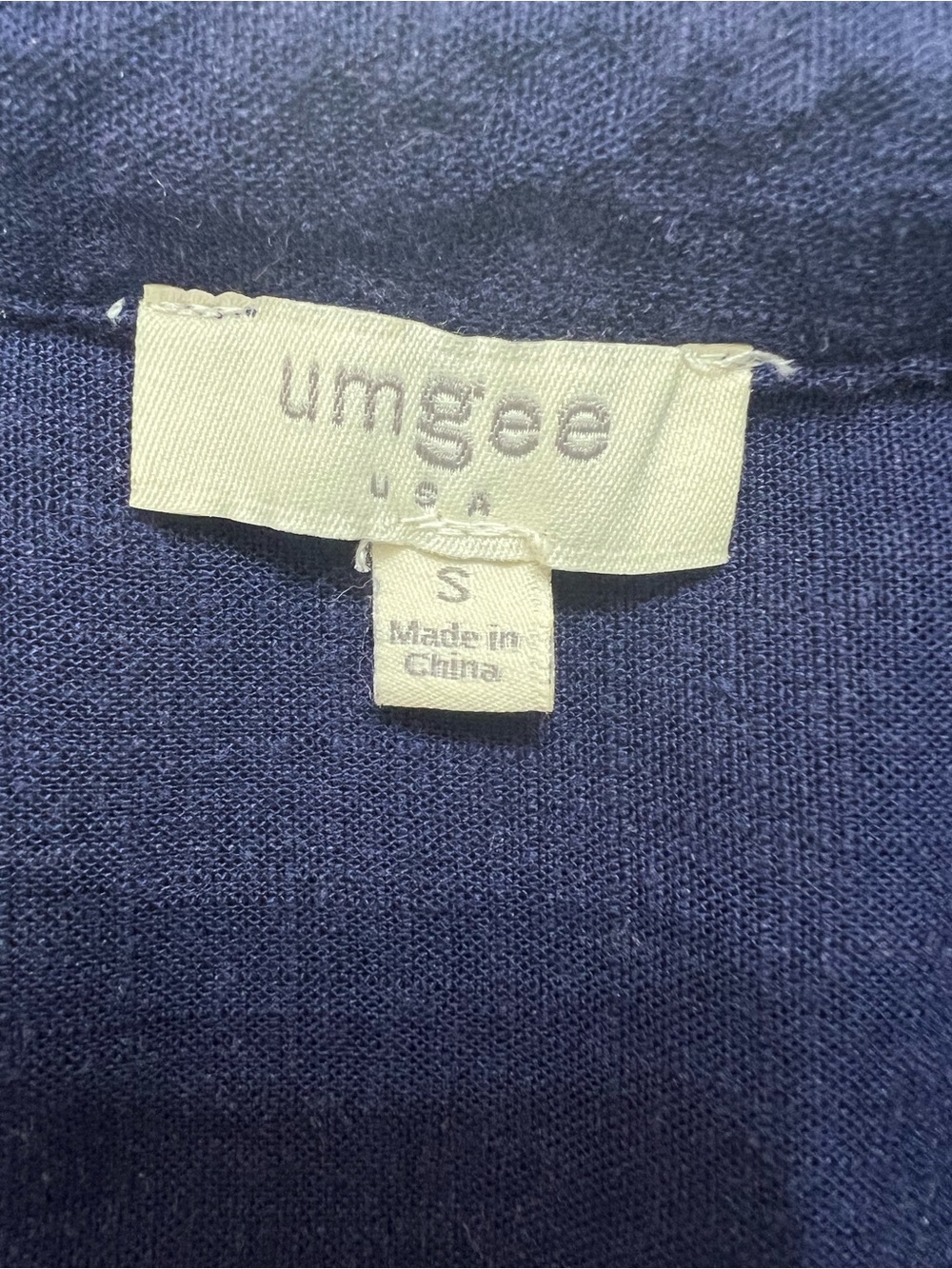 Umgee Boho Linen Blend Mini Dress Blue Fringed Hem Small - Picture 7 of 9